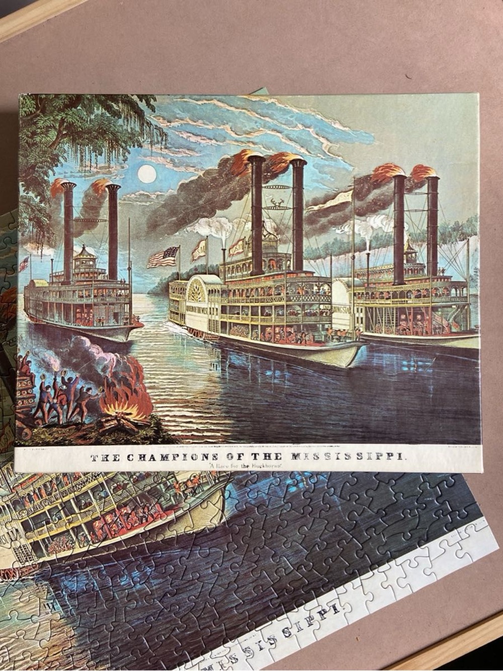 Vintage Mississippi River Steamboats (500) Currier & Ives Harry T Peters